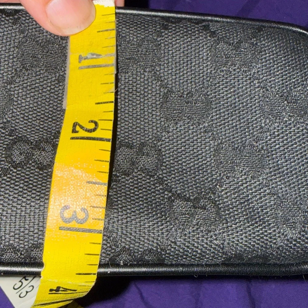 Gucci GG Canvas Wristlet / Accessory Pouch Black Vintage Auth. - Picture 11 of 13